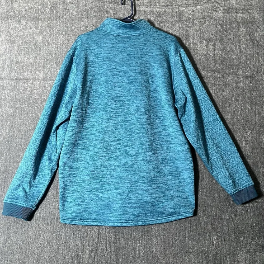 Under Armour ColdGear Men's XL Blue Heather 1/4 Zip Mock Neck Fleece Pullover